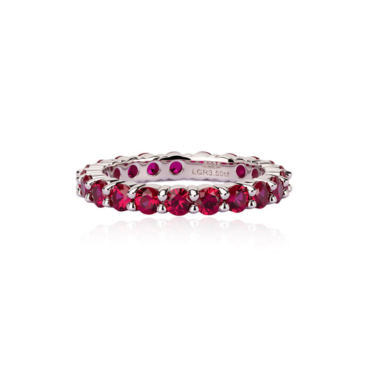 S925 Sterling Silver Lab Ruby/Emerald/Sapphire Ring