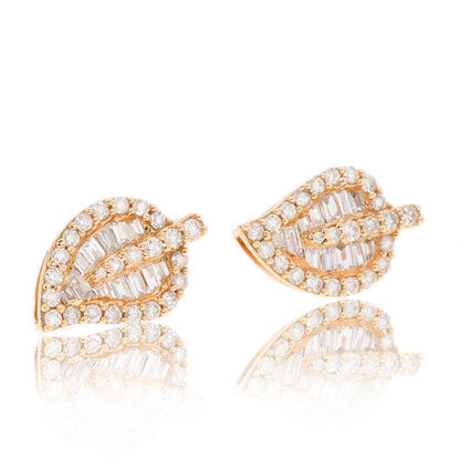 14K/18K ROSE GOLD 0.50 CTW H DIAMOND STUD EARRINGS