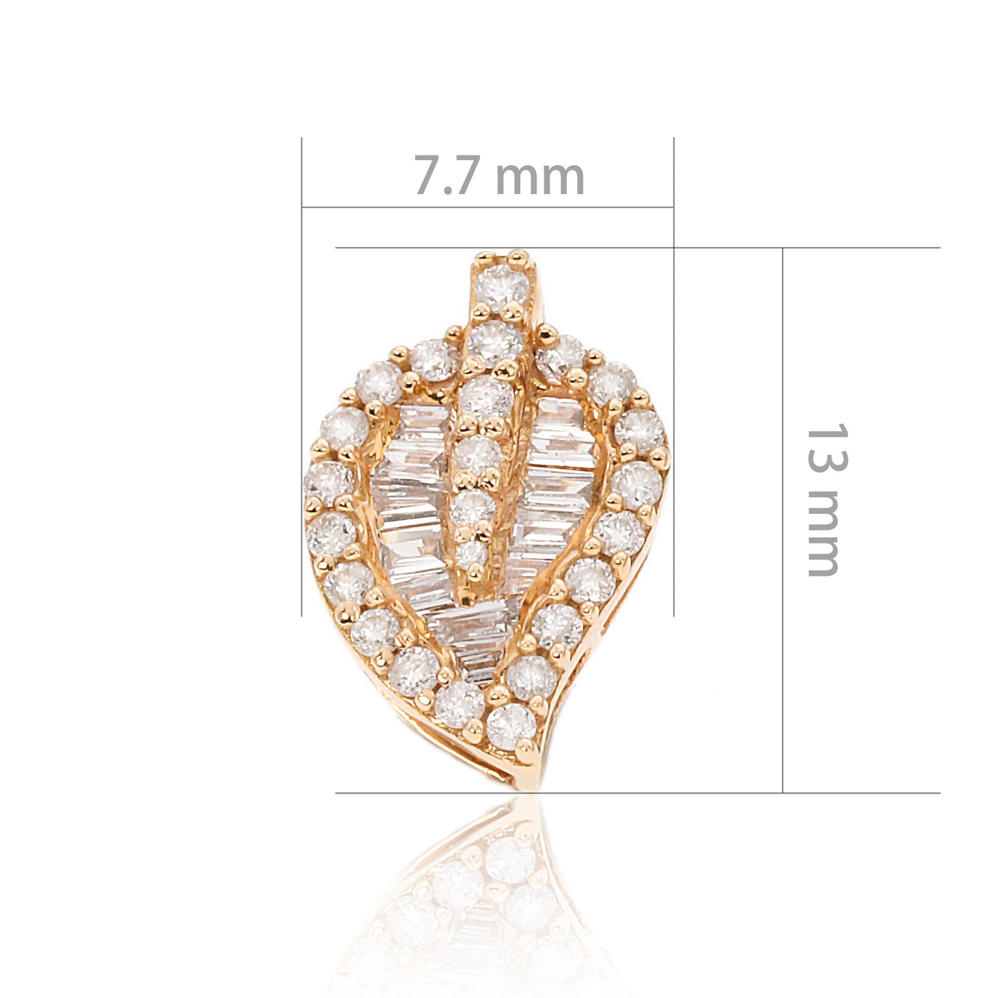 14k/18k rose gold 0.50 ctw h diamond stud earrings