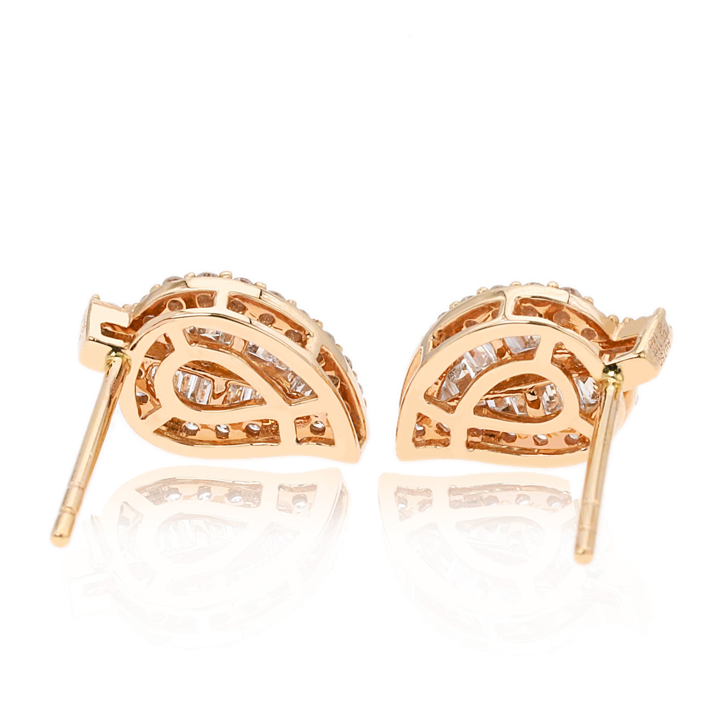 14k/18k rose gold 0.50 ctw h diamond stud earrings