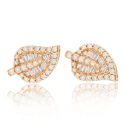 14K/18K ROSE GOLD 0.50 CTW H DIAMOND STUD EARRINGS