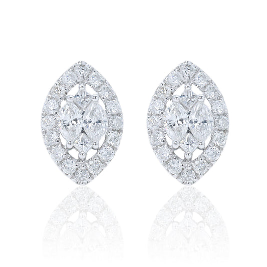 14K/18K GOLD  0.52 CTW H DIAMOND STUD EARRINGS