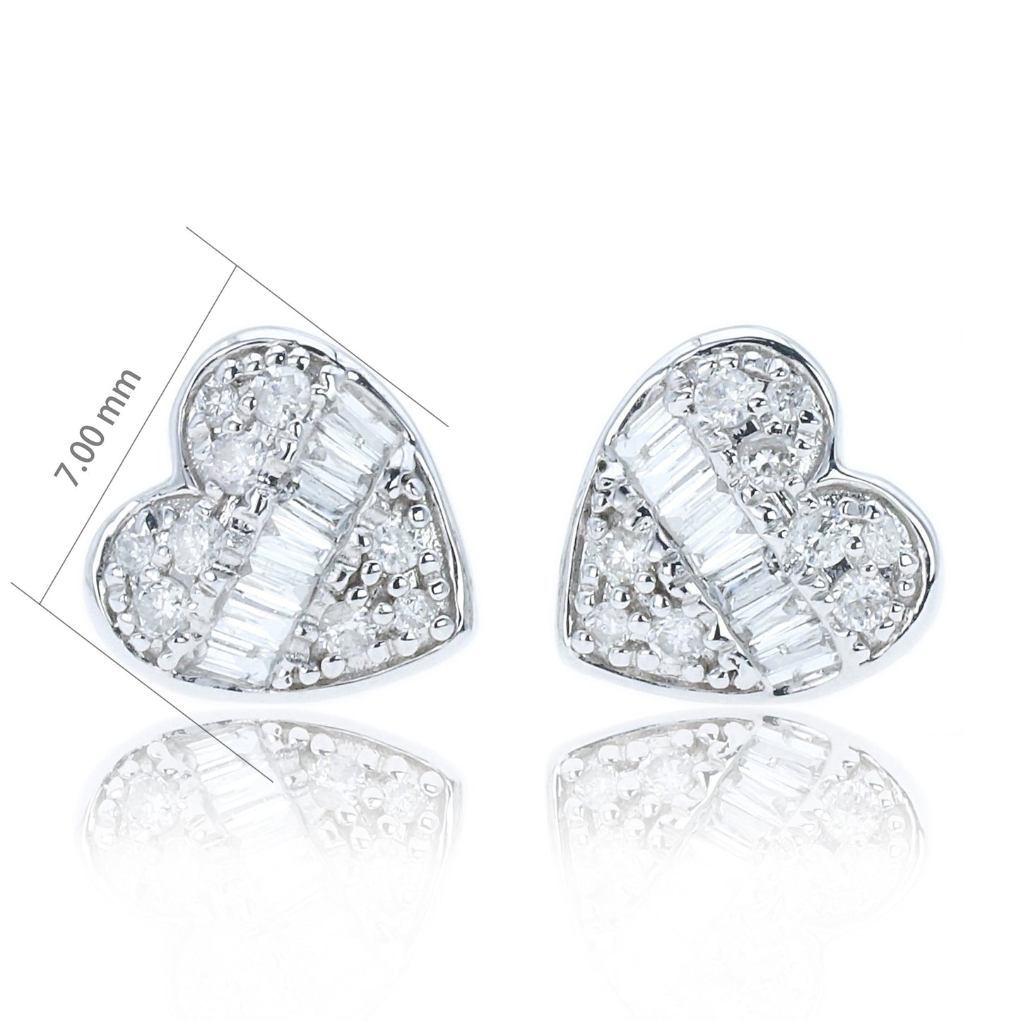 14k/18k gold  0.18 ctw h diamond stud earrings