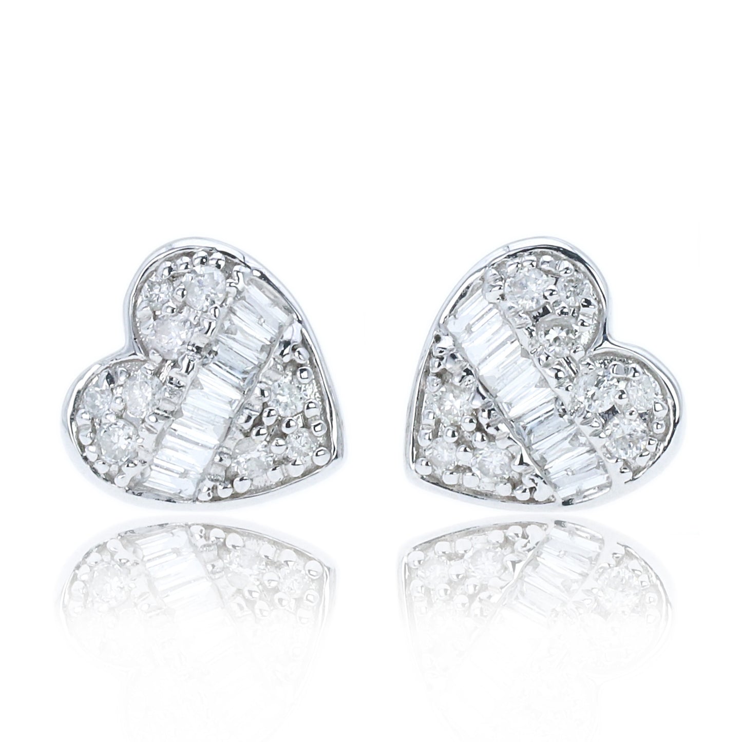 14k/18k gold  0.18 ctw h diamond stud earrings