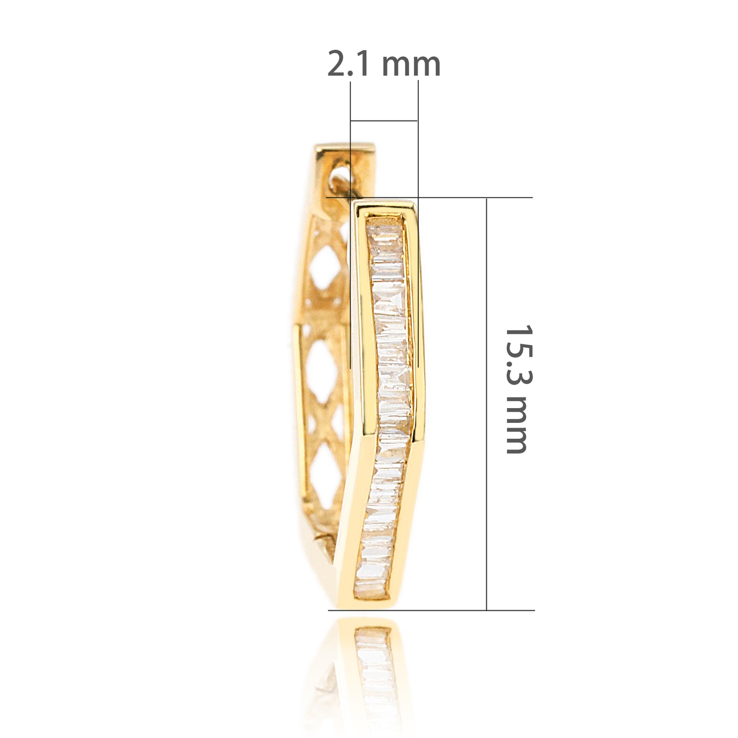 14k/18k yellow gold 0.18 ctw h diamond hoop earrings