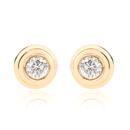 14K/18K ROSE GOLD 0.16 CTW H DIAMOND STUD EARRINGS