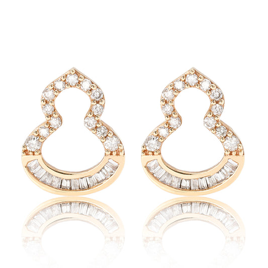 14K/18K ROSE GOLD  0.32 CTW H DIAMOND STUD EARRINGS