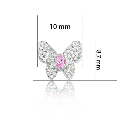 14K/18K GOLD 0.30 CTW FANCY PINK DIAMOND & DIAMOND STUD EARRINGS