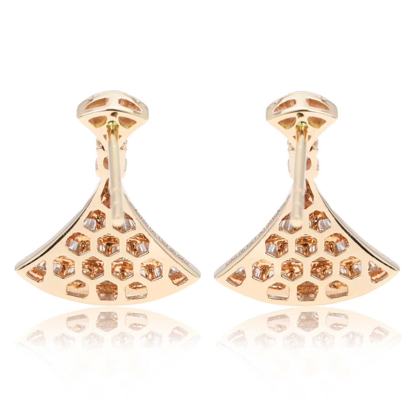 14k/18k rose gold  0.34 ctw h diamond dangle earrings