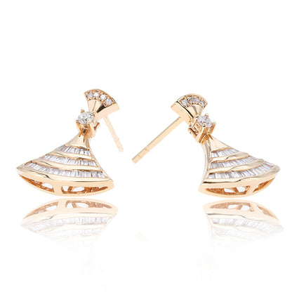 14K/18K ROSE GOLD  0.34 CTW H DIAMOND DANGLE EARRINGS