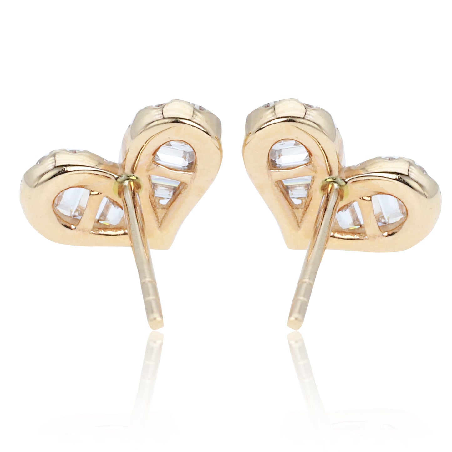 14k/18k rose gold  0.28 ctw h diamond stud earrings