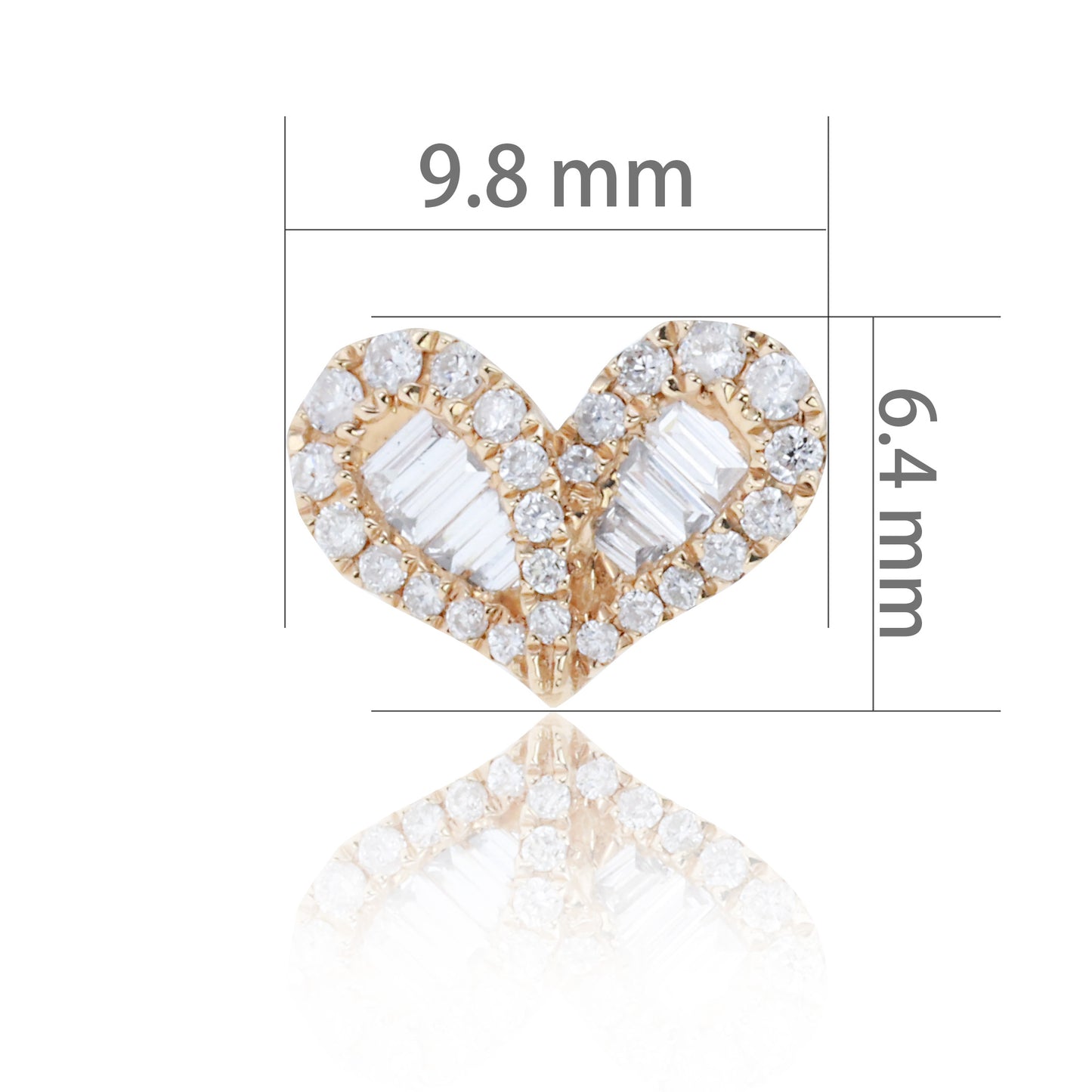 14k/18k rose gold  0.28 ctw h diamond stud earrings