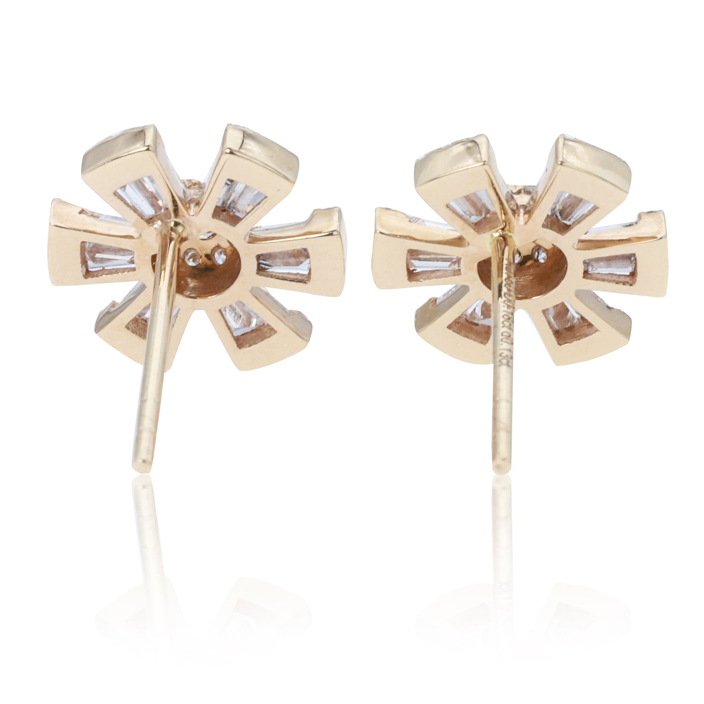 14k/18k rose gold 0.62 ctw h vs diamond stud earrings