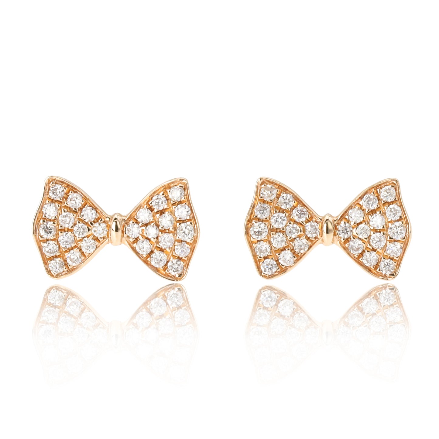 14k/18k rose gold 0.20 ctw h vs diamond stud earrings