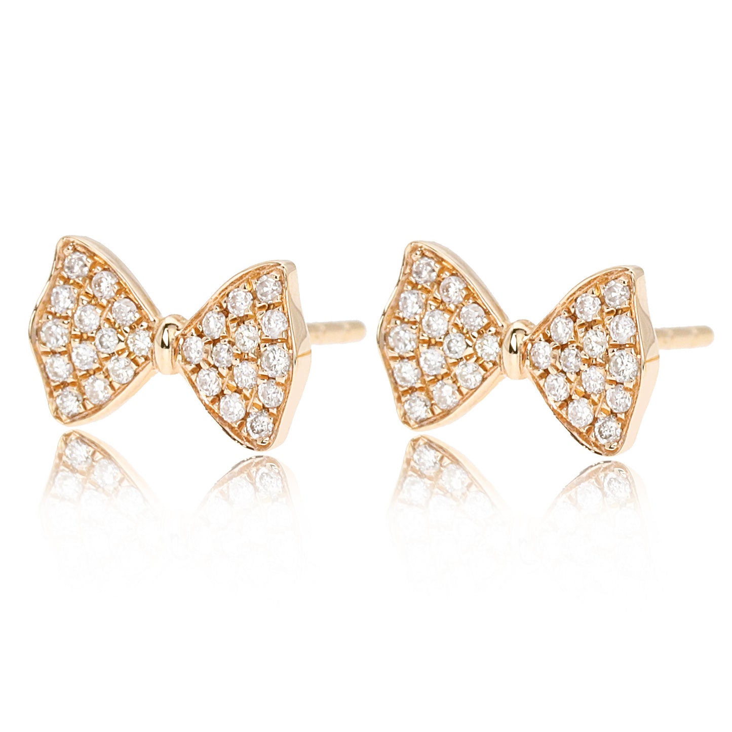 14k/18k rose gold 0.20 ctw h vs diamond stud earrings