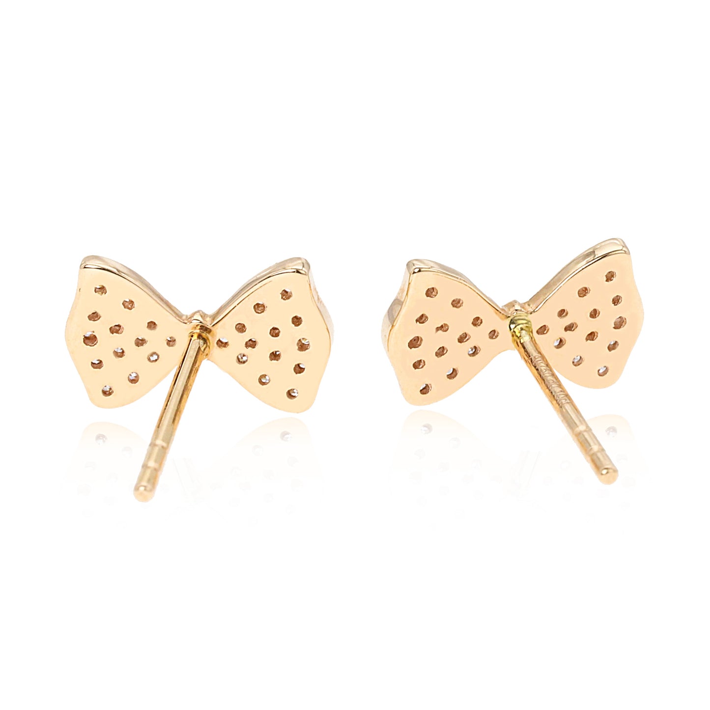 14k/18k rose gold 0.20 ctw h vs diamond stud earrings