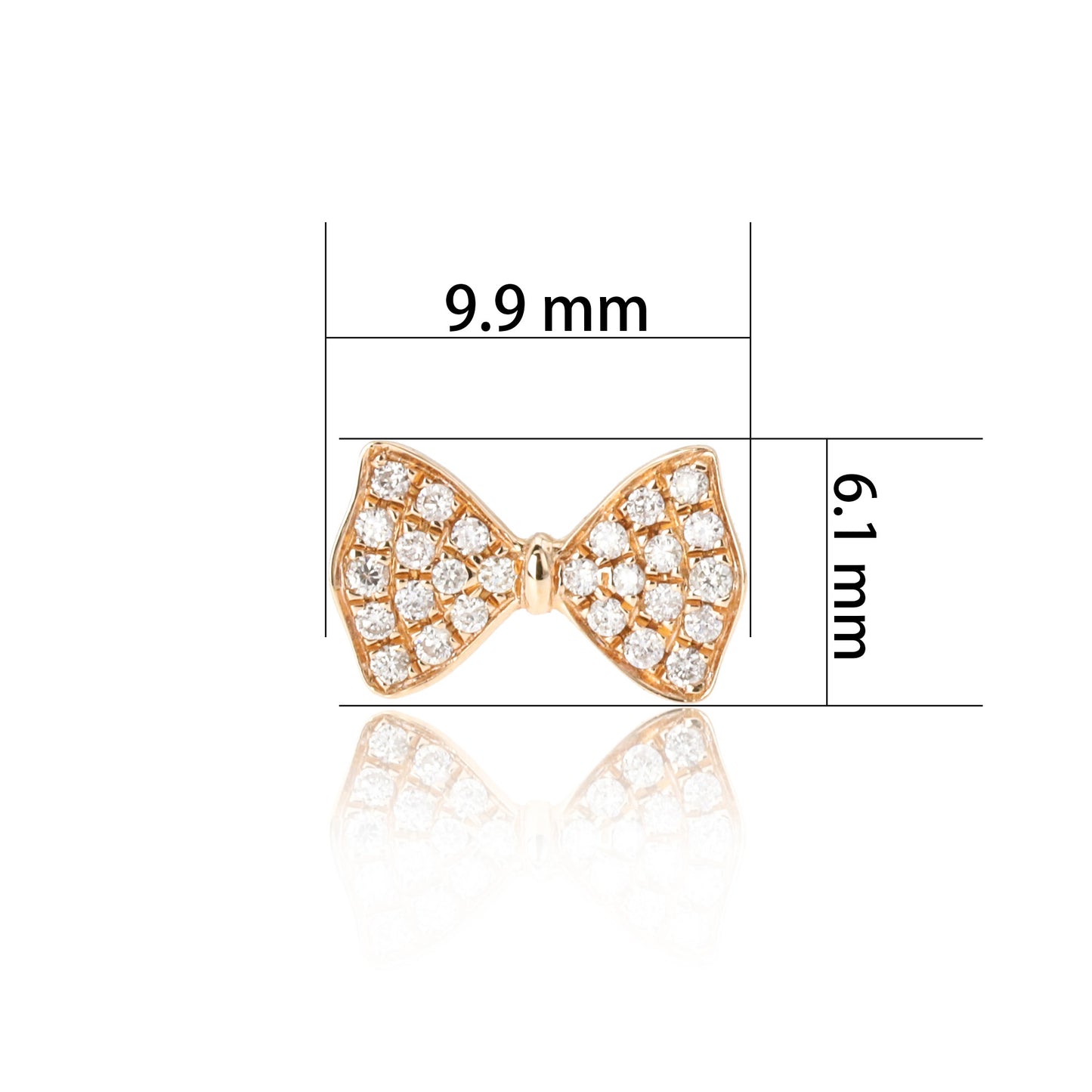 14k/18k rose gold 0.20 ctw h vs diamond stud earrings