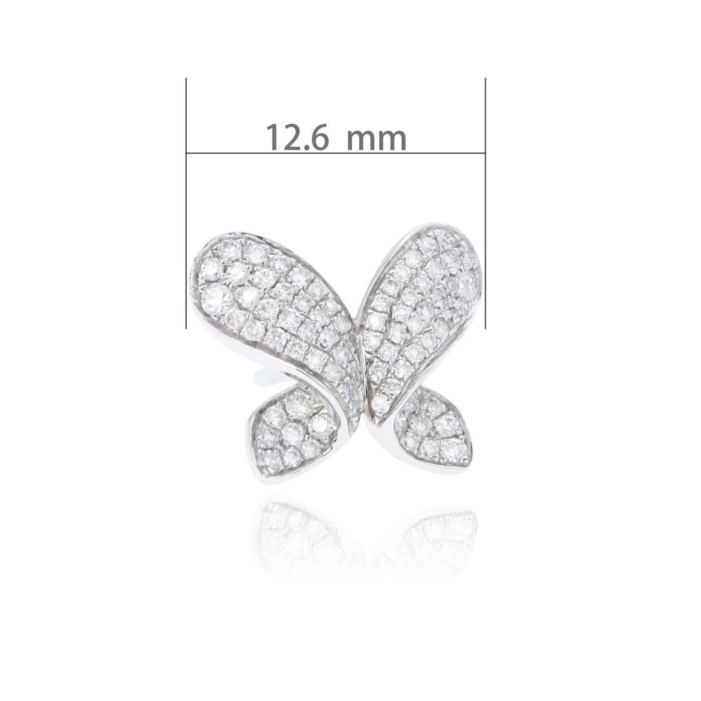 14k/18k white gold 0.40 ctw h vs diamond stud earrings