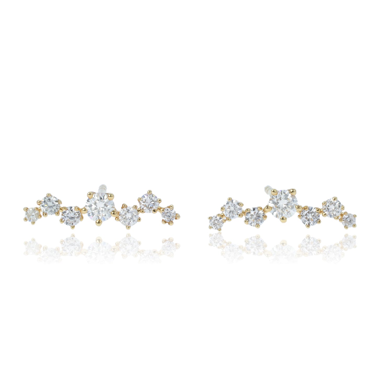 14k/18k gold 0.42 ctw natural h vs diamond earrings