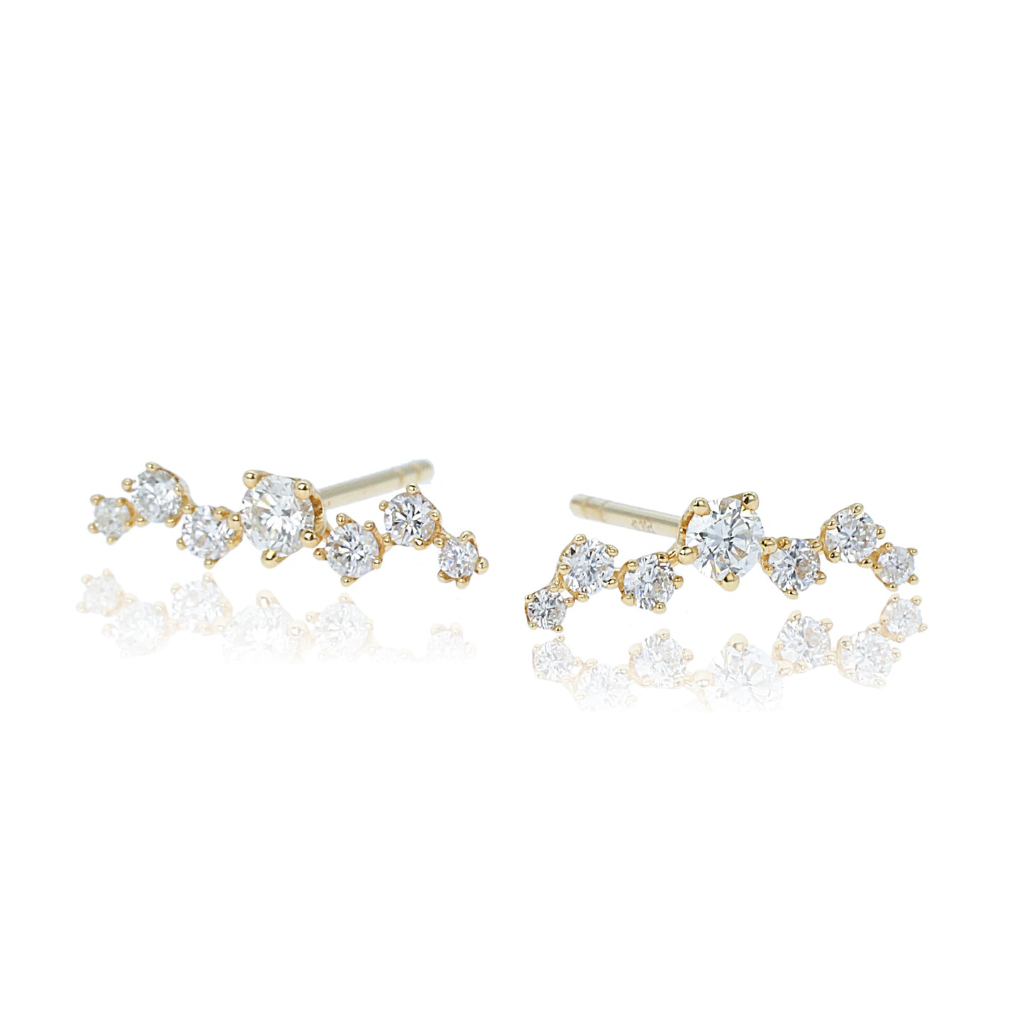 14k/18k gold 0.42 ctw natural h vs diamond earrings