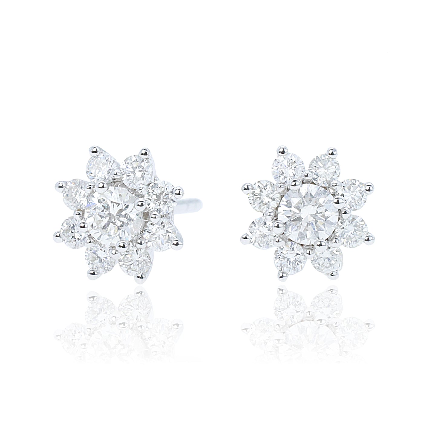 14k/18k white gold 0.60 ctw h diamond stud earrings