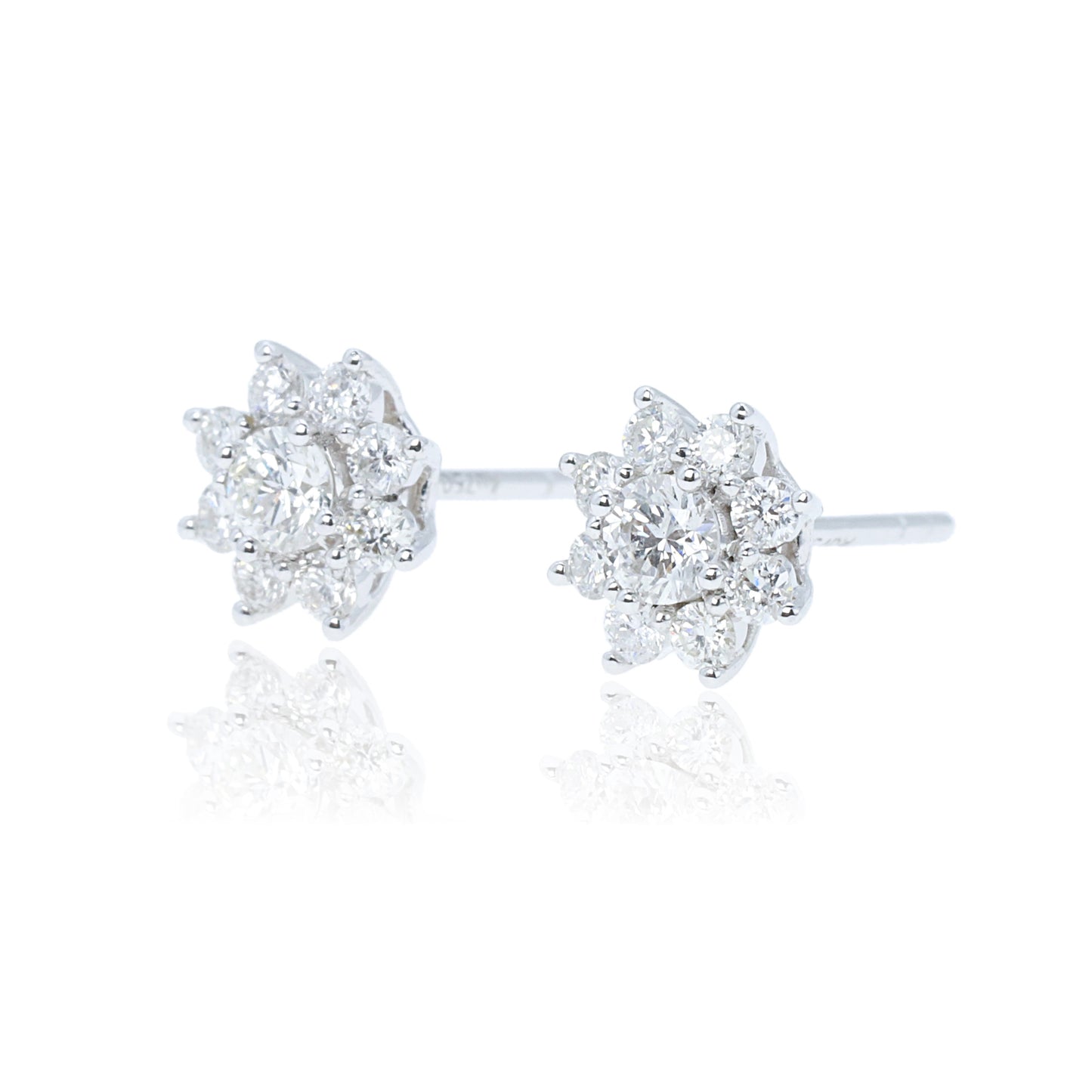 14k/18k white gold 0.60 ctw h diamond stud earrings