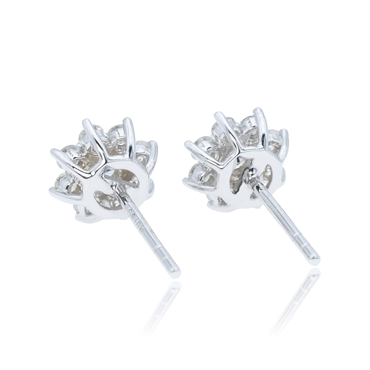 14k/18k white gold 0.60 ctw h diamond stud earrings