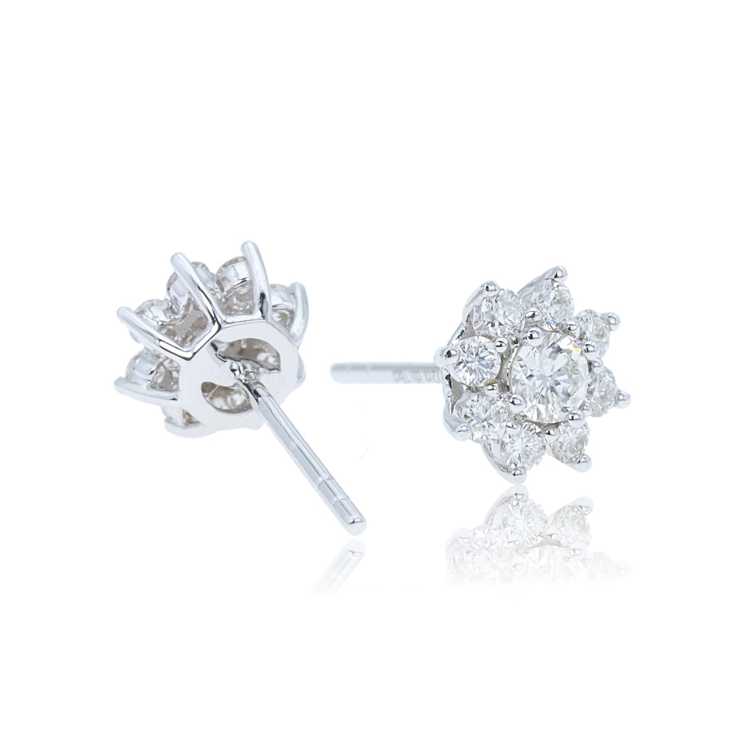 14k/18k white gold 0.60 ctw h diamond stud earrings