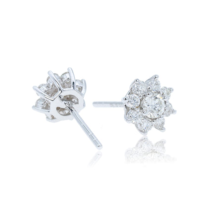 14K/18K WHITE GOLD 0.60 CTW H DIAMOND STUD Earrings