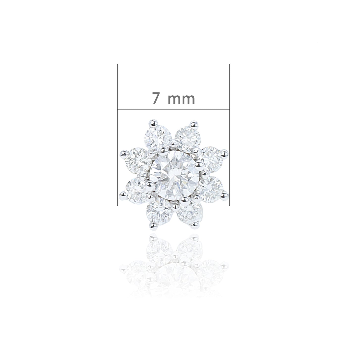 14k/18k white gold 0.60 ctw h diamond stud earrings