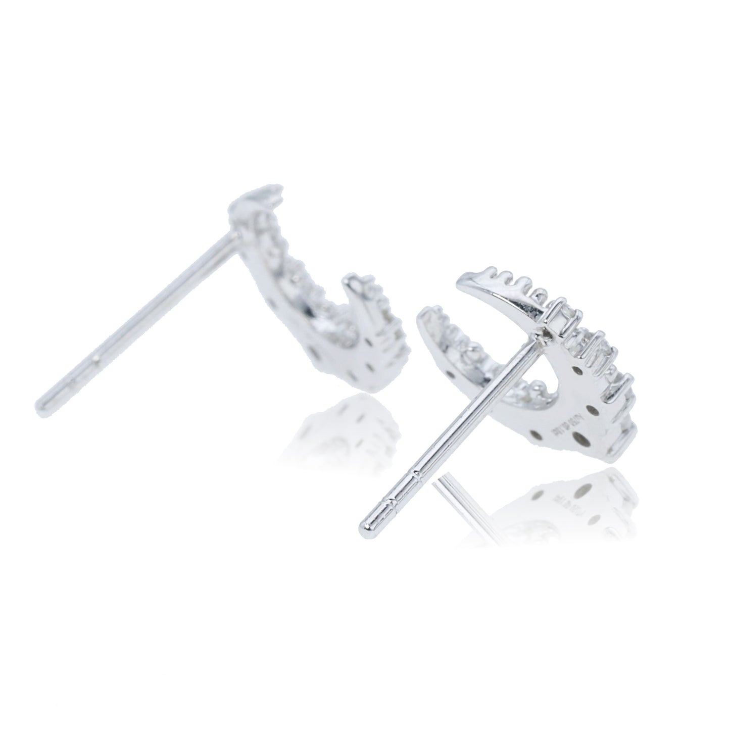 14k/18k white gold 0.26 ctw h vs diamond earrings