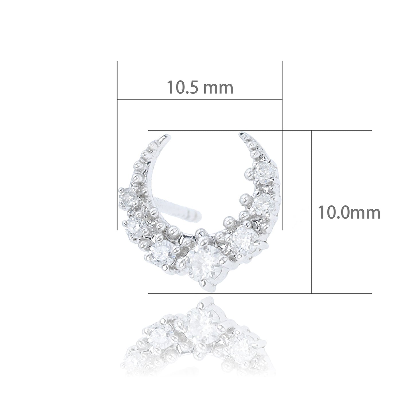 14k/18k white gold 0.26 ctw h vs diamond earrings