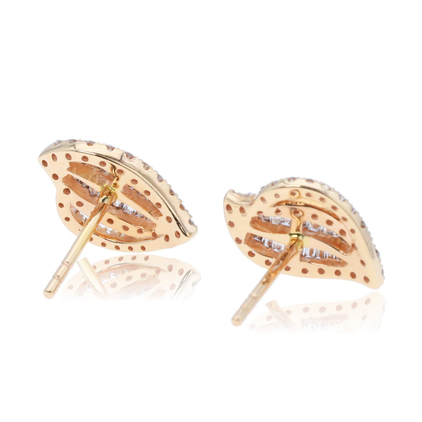 14k rose gold 0.38 ctw h vs diamond stud earrings