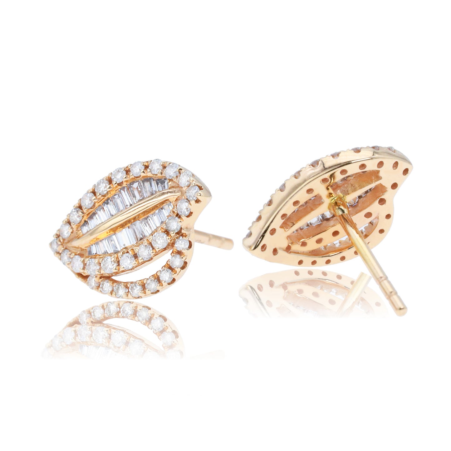 14k rose gold 0.38 ctw h vs diamond stud earrings