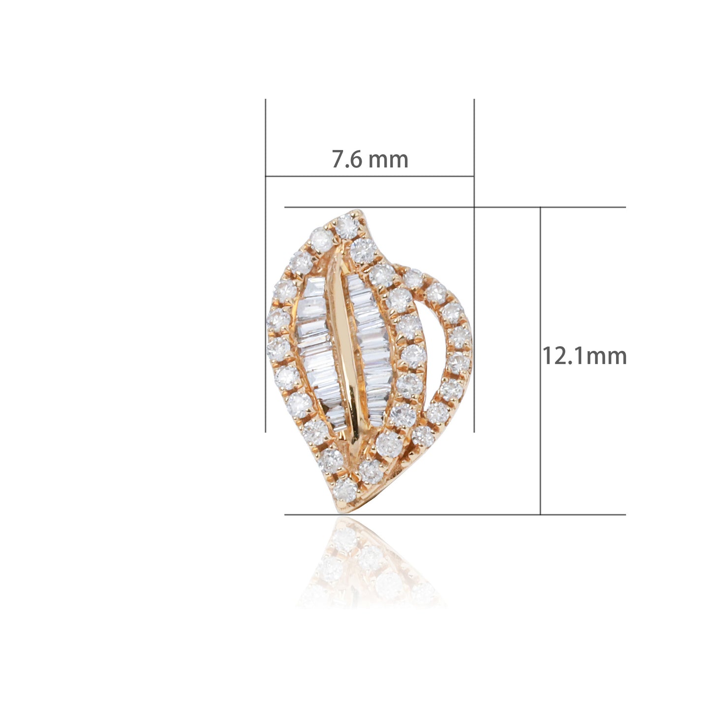 14k rose gold 0.38 ctw h vs diamond stud earrings