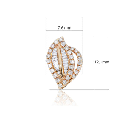 14K ROSE GOLD 0.38 CTW H VS DIAMOND STUD EARRINGS