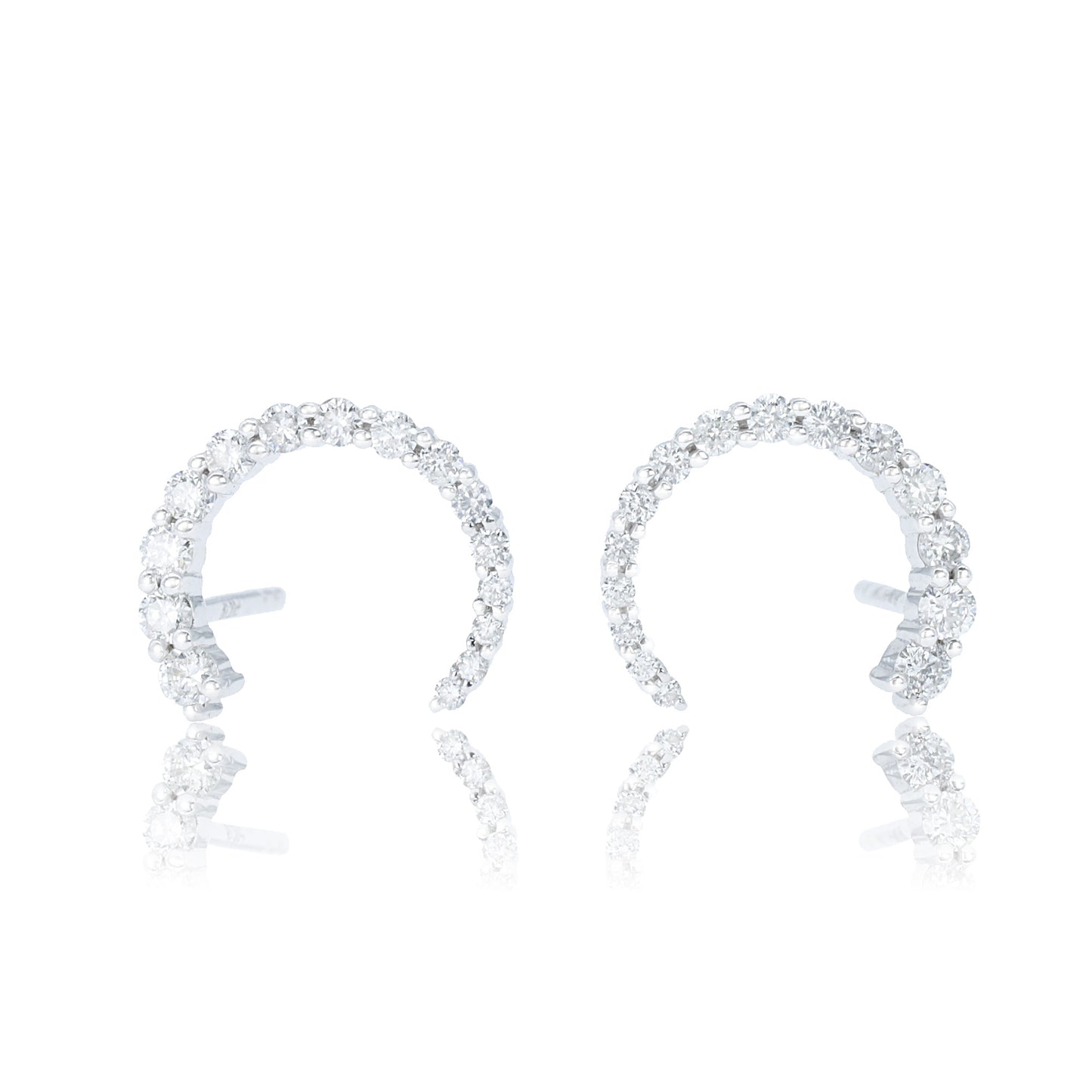 14k/18k white gold 0.40 ctw h vs diamond stud earrings