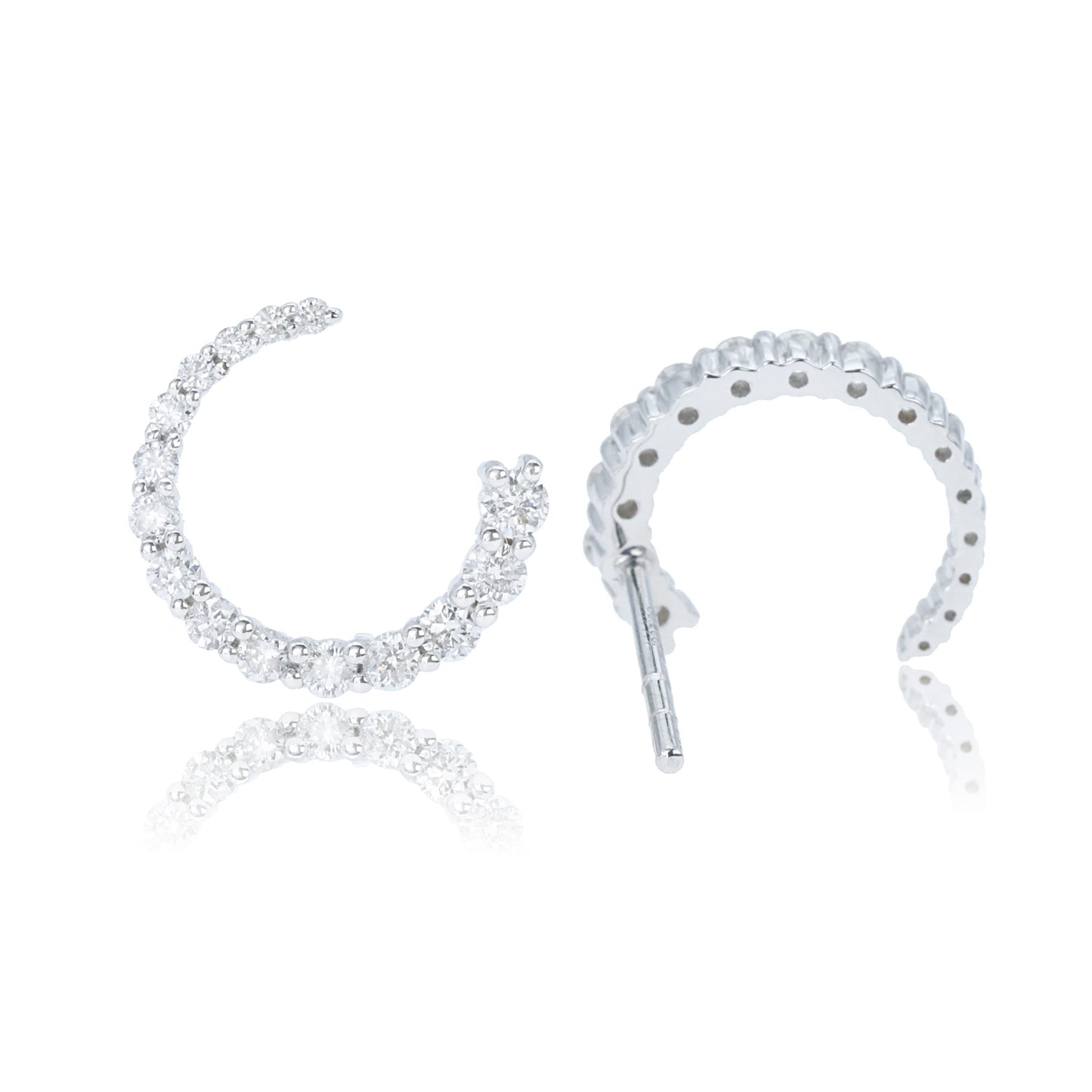 14k/18k white gold 0.40 ctw h vs diamond stud earrings