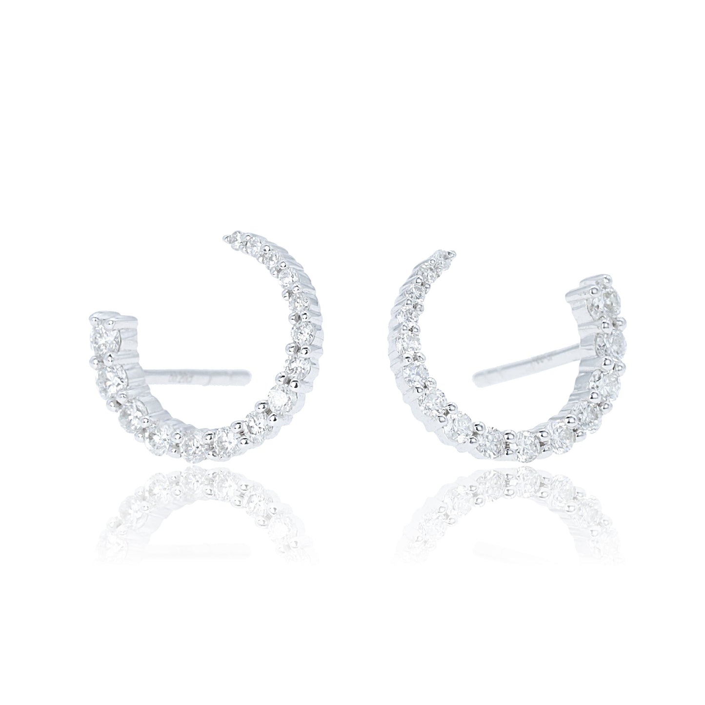 14k/18k white gold 0.40 ctw h vs diamond stud earrings