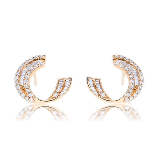 14K/18K ROSE GOLD 0.48 CTW H VS DIAMOND STUD EARRINGS