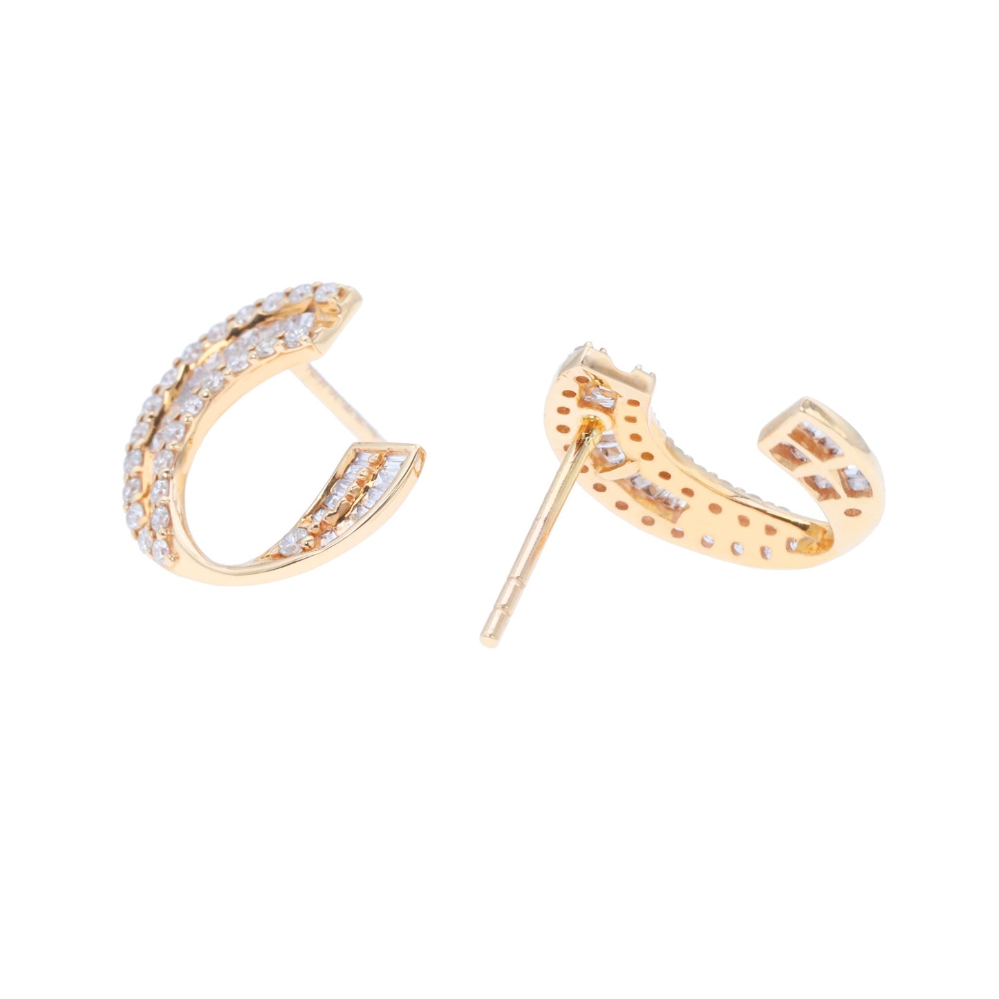 14k/18k rose gold 0.48 ctw h vs diamond stud earrings