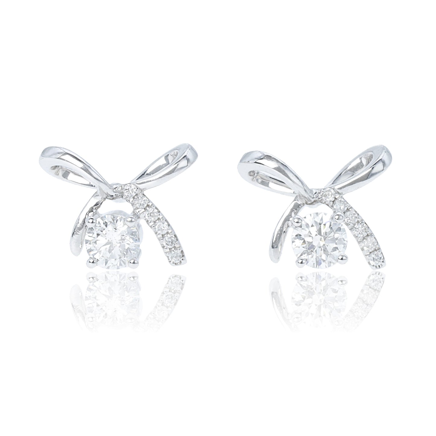 14k/18k white gold 0.28 ctw h vs diamond stud earrings