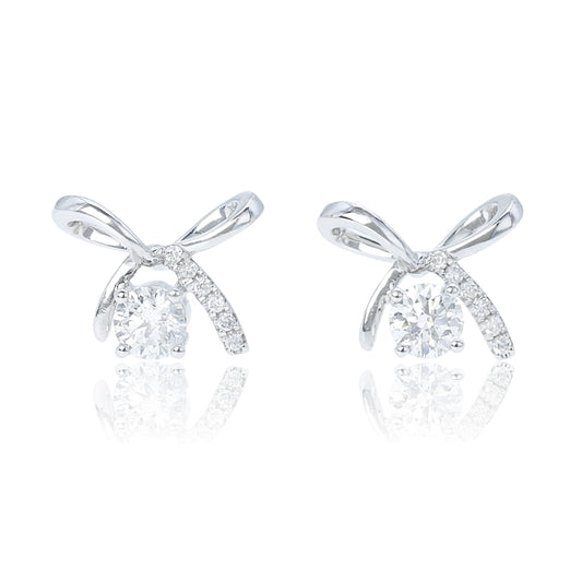 14K/18K WHITE GOLD 0.28 CTW H VS DIAMOND STUD EARRINGS