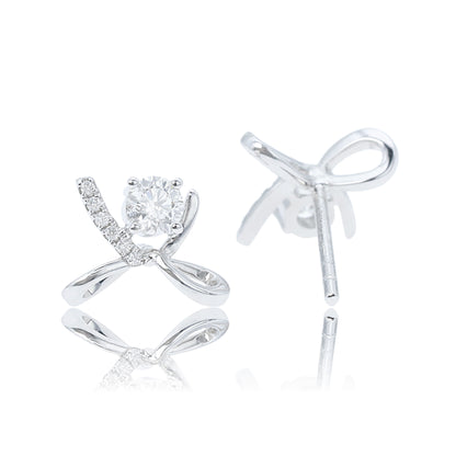 14K/18K WHITE GOLD 0.28 CTW H VS DIAMOND STUD EARRINGS