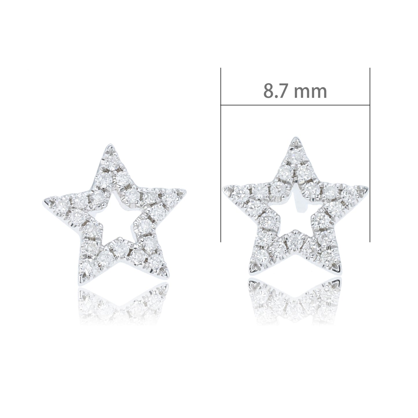 14k/18k white gold 0.16 ctw h vs diamond stud earrings