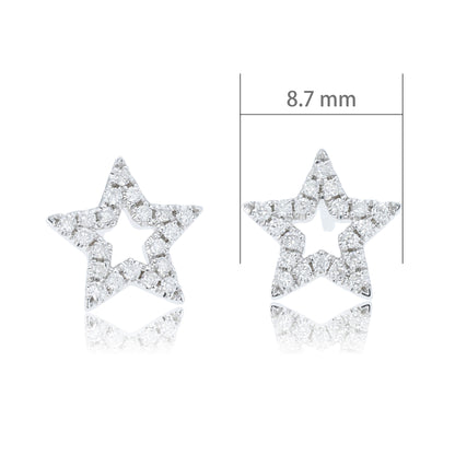 14K/18K WHITE GOLD 0.16 CTW H VS DIAMOND STUD EARRINGS