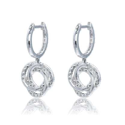 14K/18K WHITE GOLD 0.64 CTW H VS DANGLE&DROP DIAMOND EARRINGS