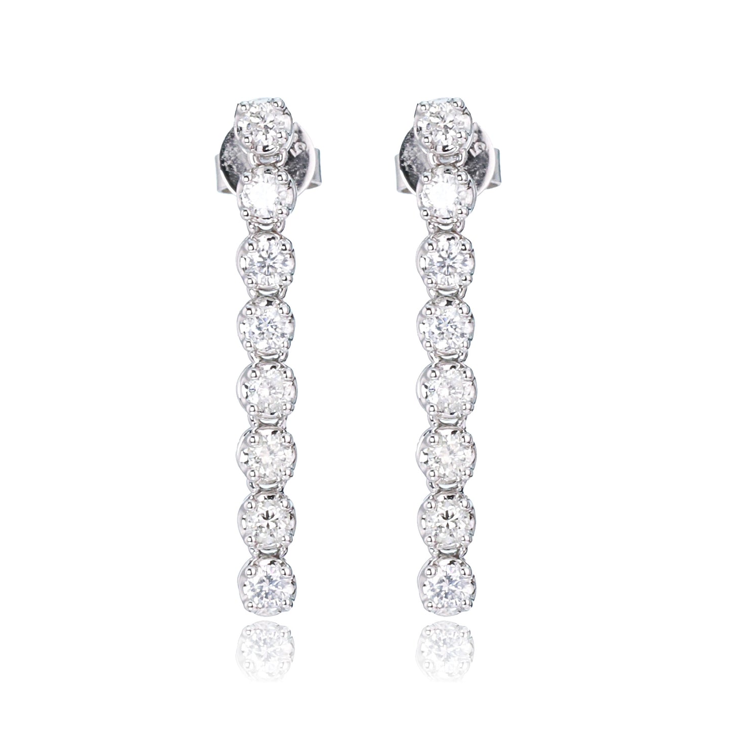 14k/18k white gold 0.34 ctw vs h diamond earrings