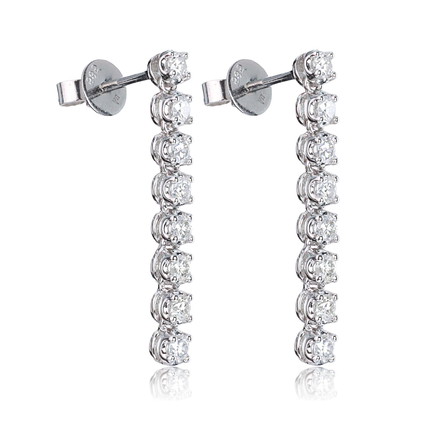 14k/18k white gold 0.34 ctw vs h diamond earrings