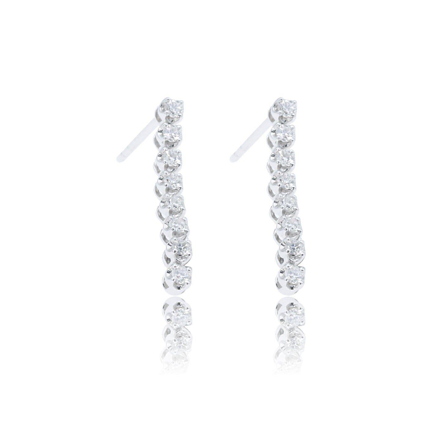 14k/18k white gold 0.34 ctw h diamond earrings